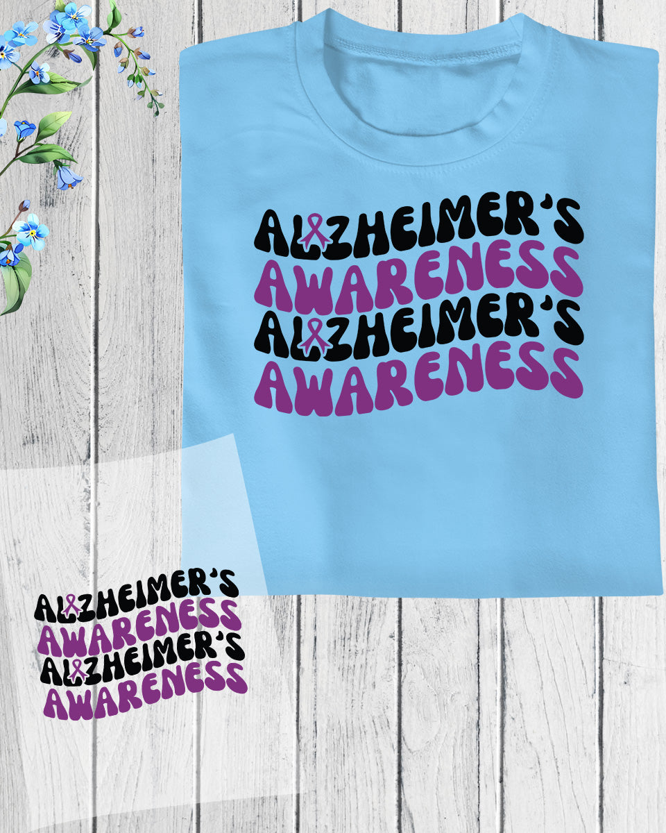 Alzheimers Awareness DTF Transfer Film