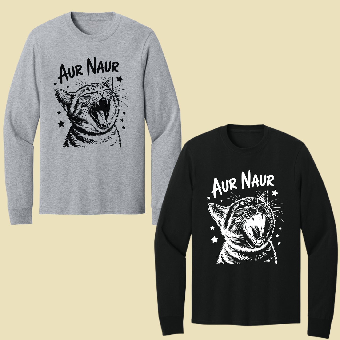 Aur Naur Cat Comfort Colors T Shirts