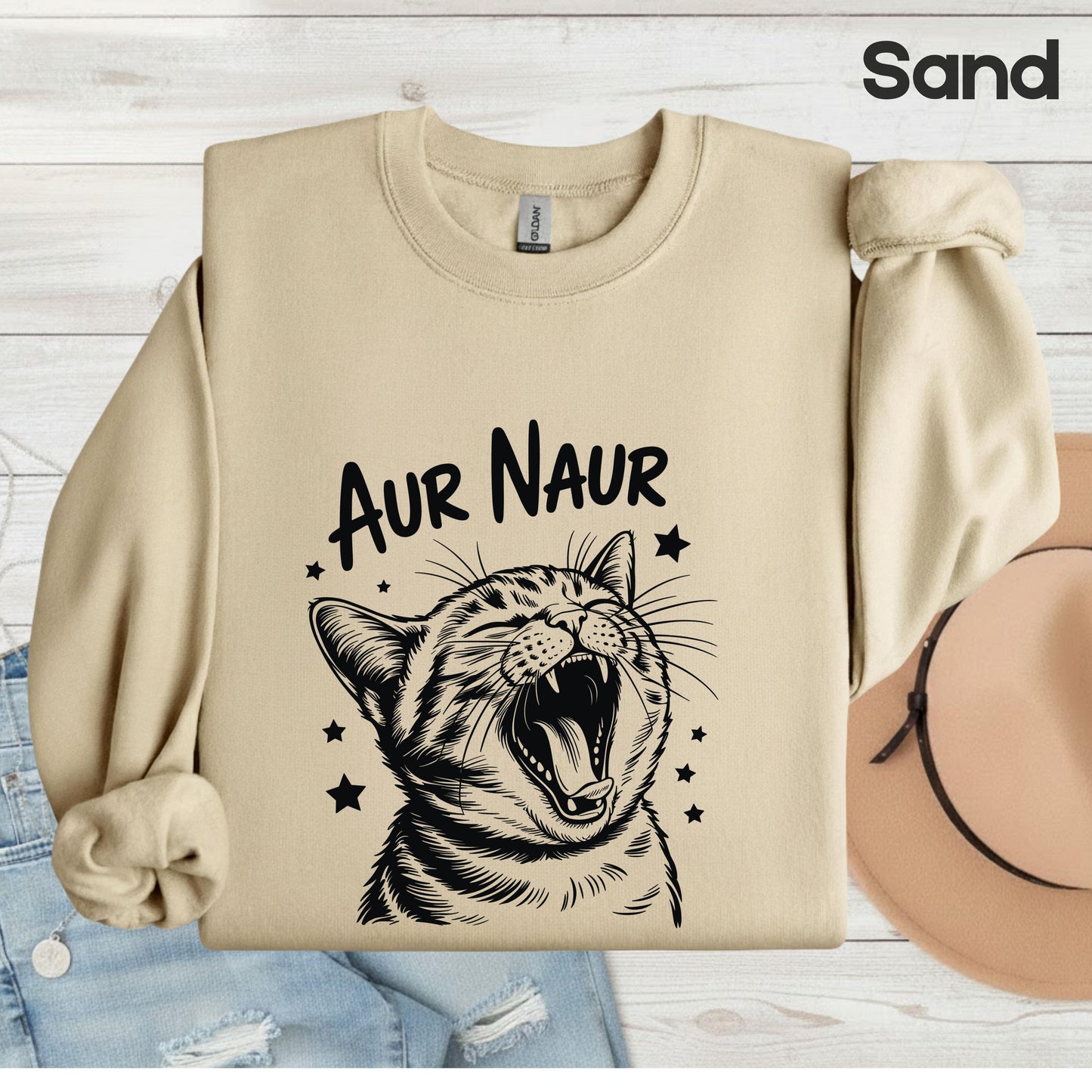 Aur Naur Cat Comfort Colors T Shirts