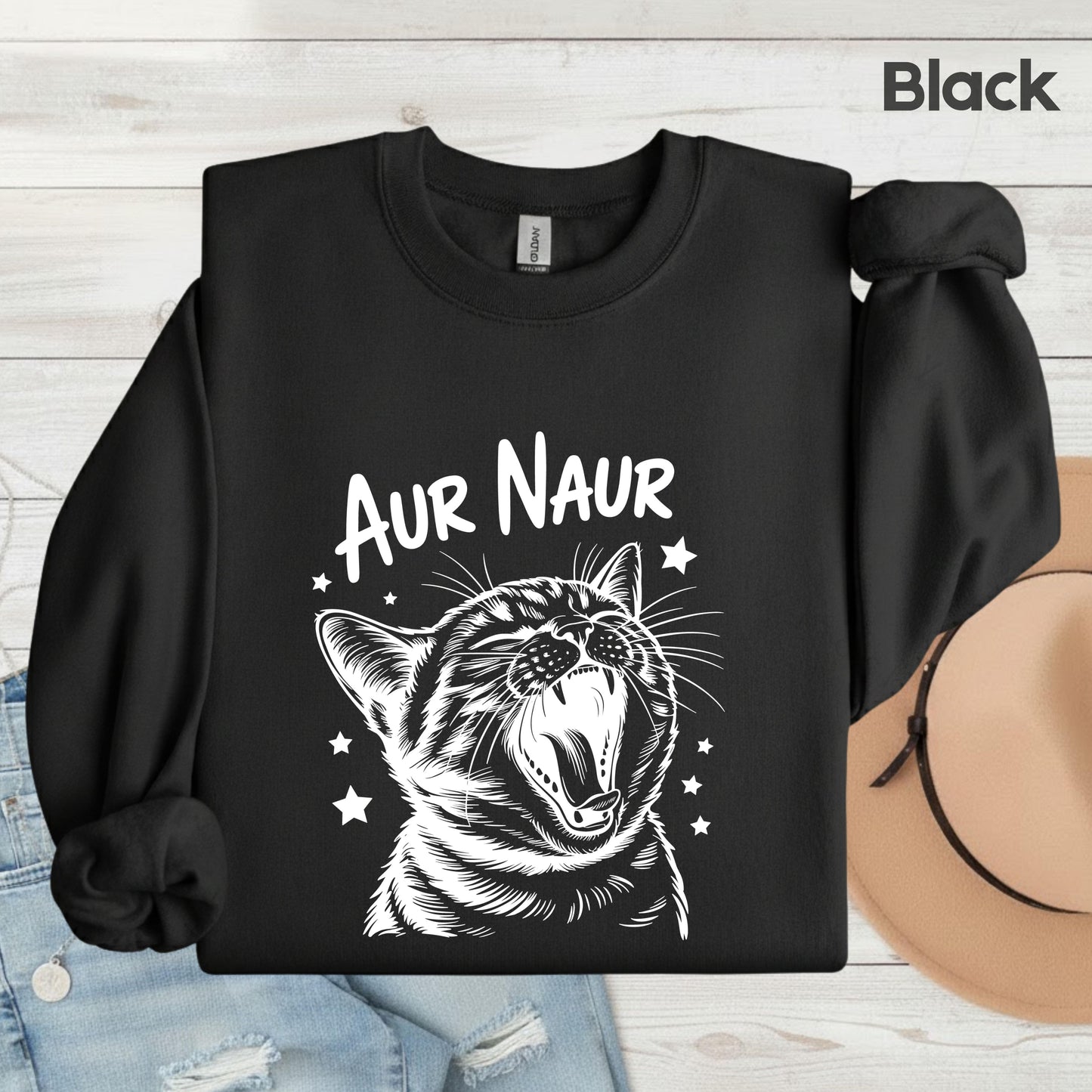 Aur Naur Cat Comfort Colors T Shirts