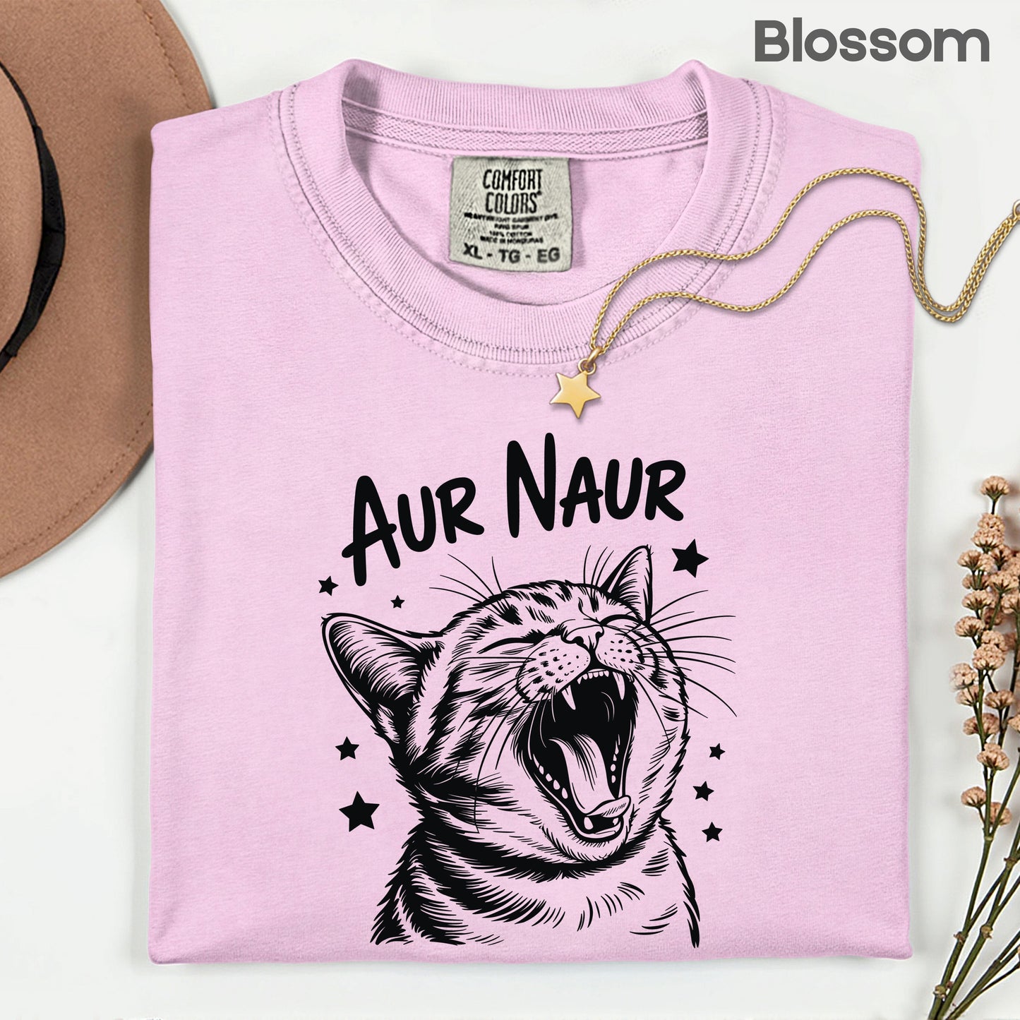 Aur Naur Cat Comfort Colors T Shirts