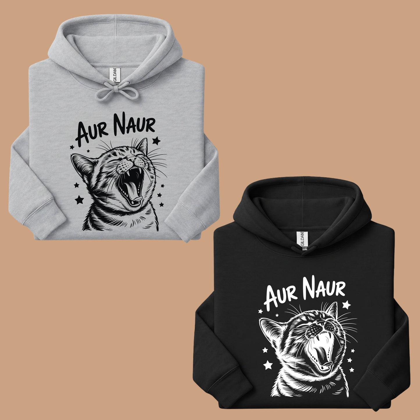 Aur Naur Cat Comfort Colors T Shirts