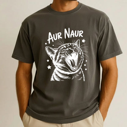 Aur Naur Cat Comfort Colors T Shirts Funny Women's Sweatshirt Mother's Day Gift Tees For Women Cat Meme Humorous Mom Sweater