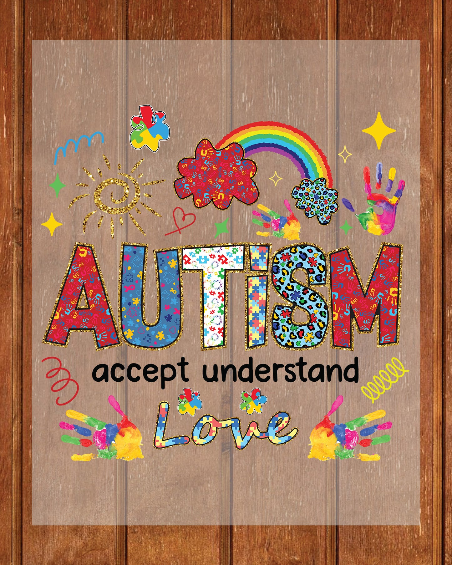 Autism Accept Understand Love Heat Transfer for Shirts