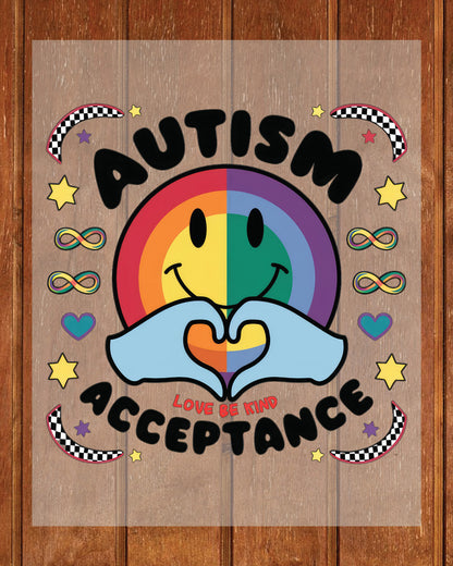 Autism Acceptance Ready to Press DTF Transfer