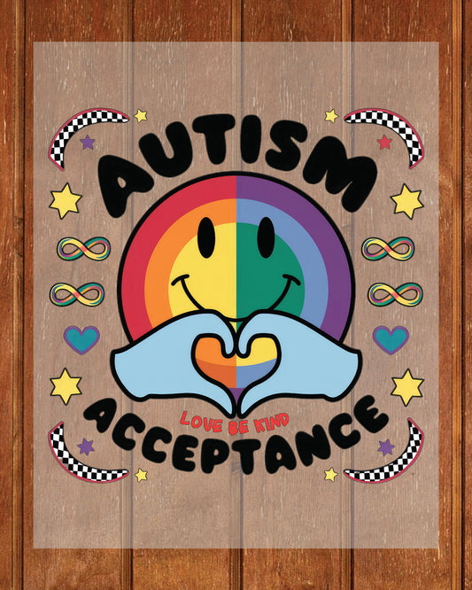 Autism Acceptance Ready to Press DTF Transfer