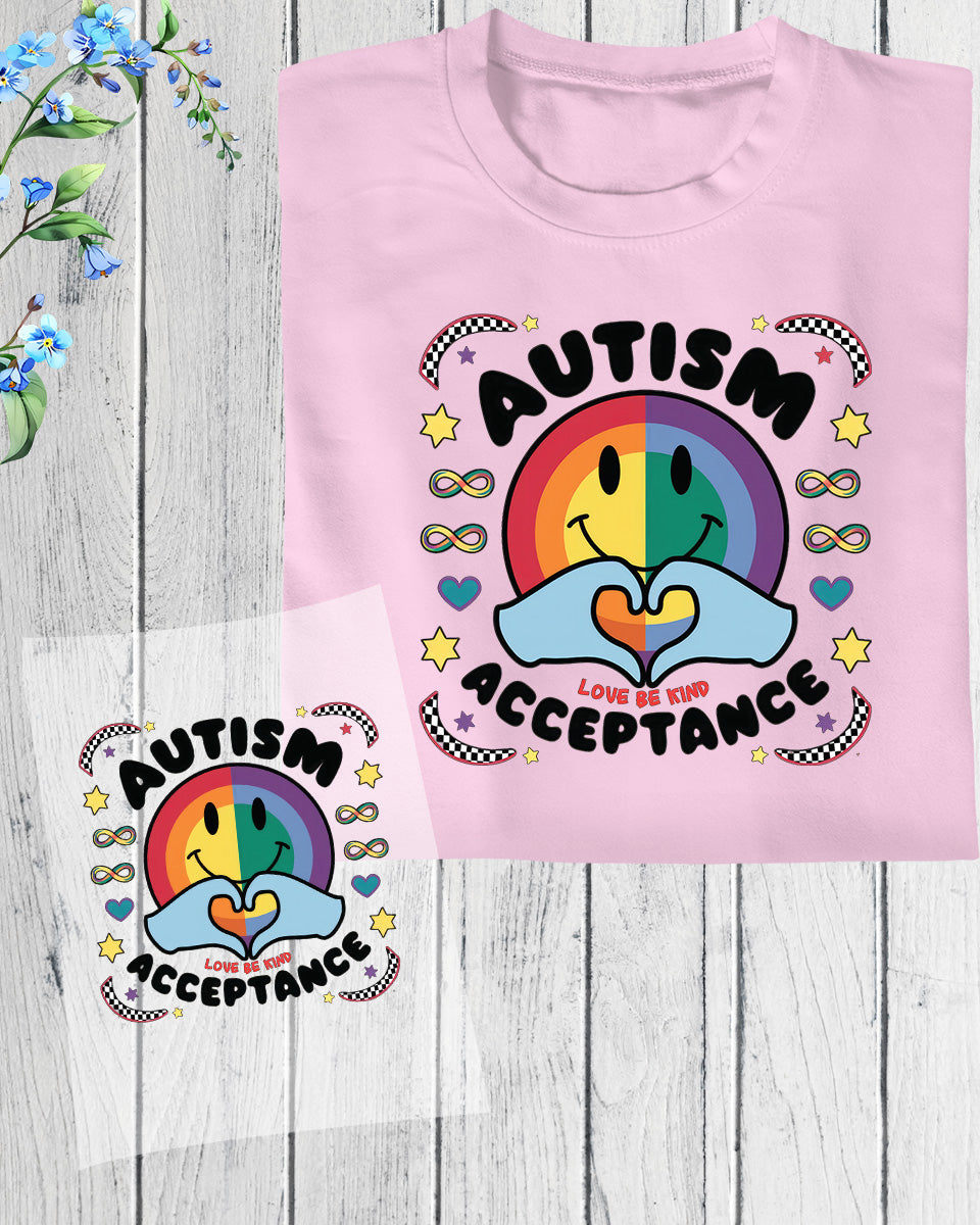 Autism Acceptance Ready to Press DTF Transfer