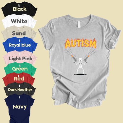 Autism Attitude Flaming Comfort Colors T Shirts