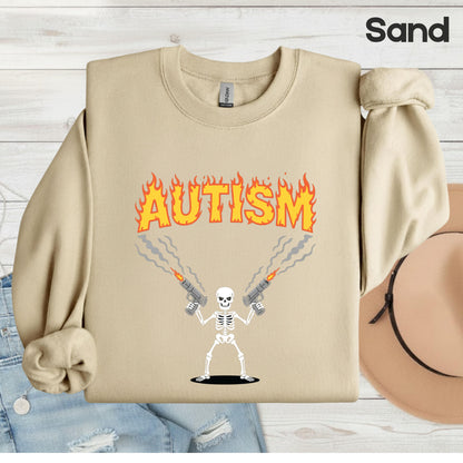 Autism Attitude Flaming Comfort Colors T Shirts