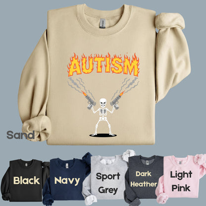 Autism Attitude Flaming Comfort Colors T Shirts