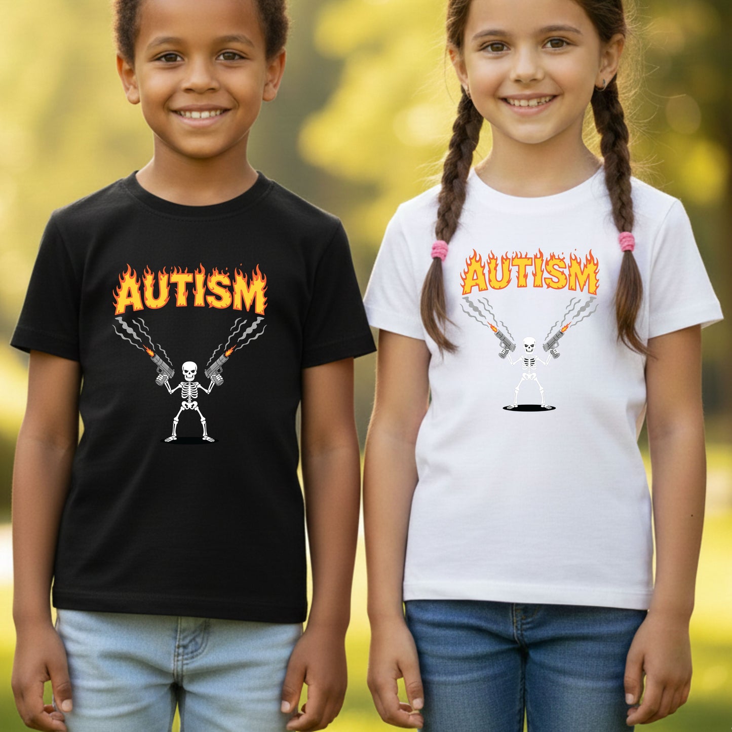 Autism Attitude Flaming Comfort Colors T Shirts