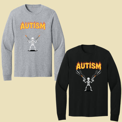 Autism Attitude Flaming Comfort Colors T Shirts
