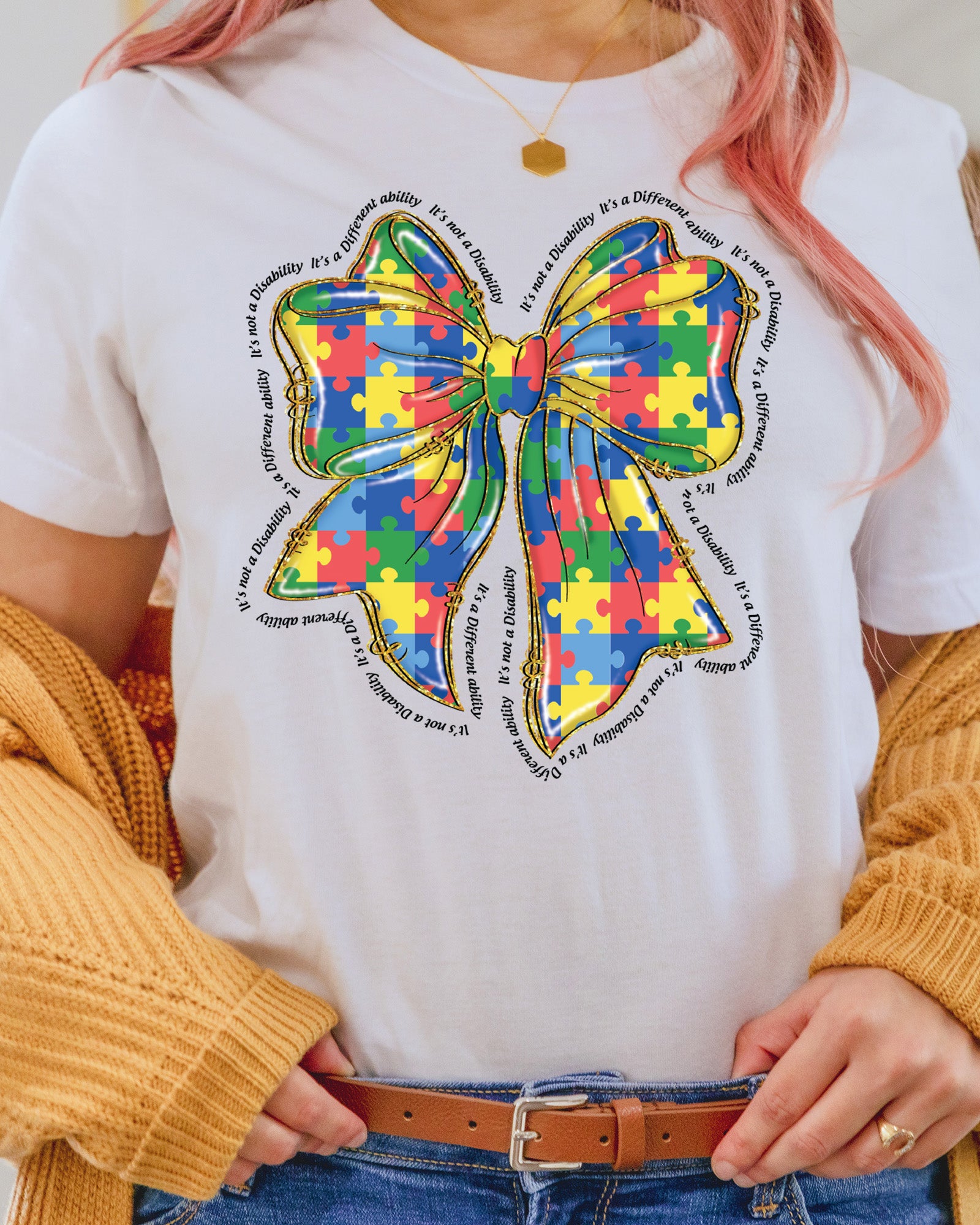 Autism Awareness Bow DTF Transfer