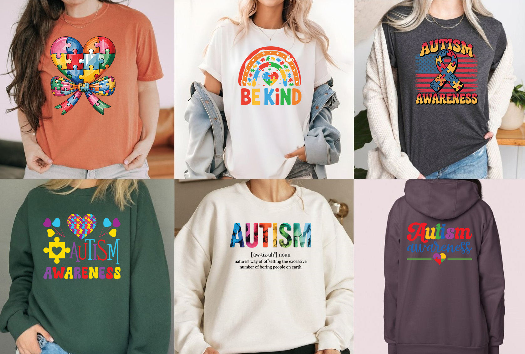 Autism Awareness DTF Transfer Premade Gangsheet