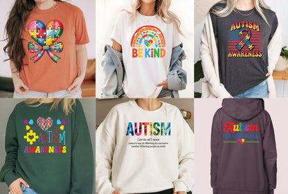 Autism Awareness DTF Transfer Premade Gangsheet