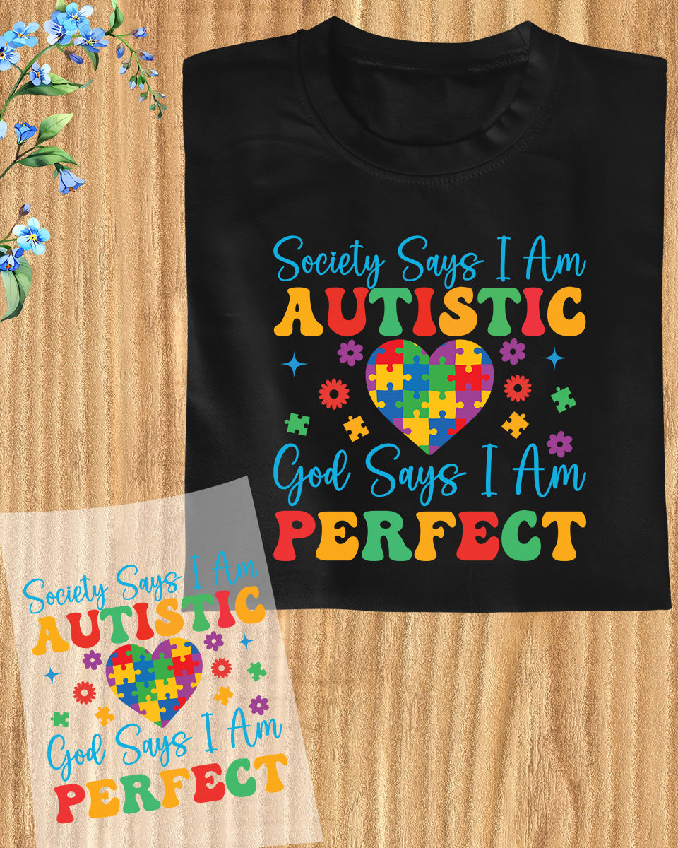 Autism Awareness Ready to Press DTF Transfer