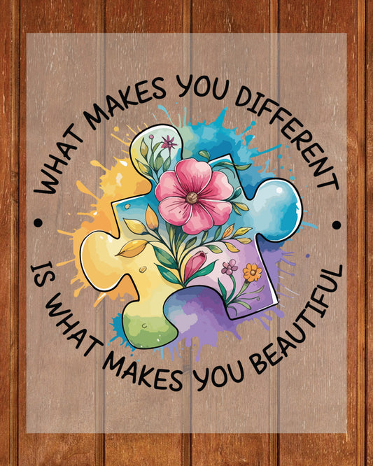 Autism Bow DTF Transfer