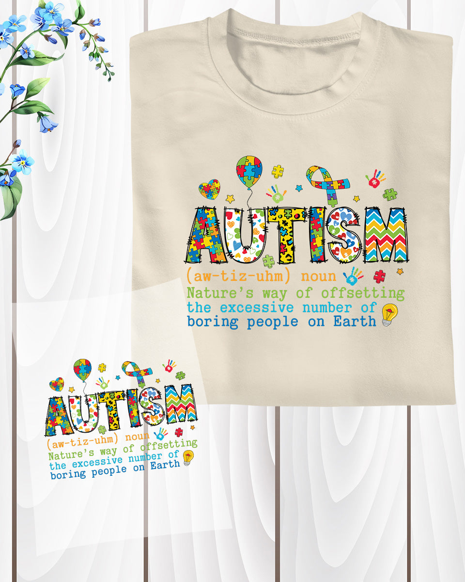 Autism Definition Colourful DTF Transfer
