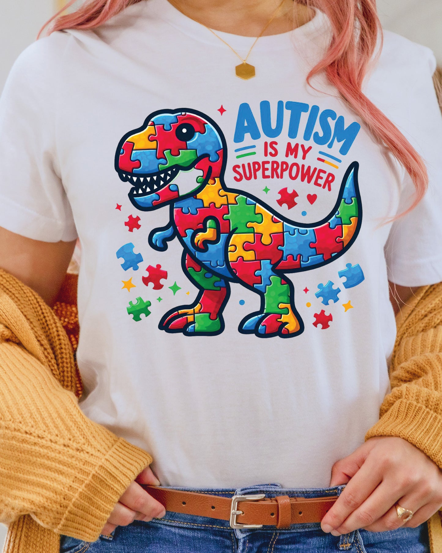 Autism Dinosaur DTF Transfer Ready to Press