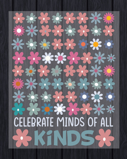 Floral Autism DTF Transfer 