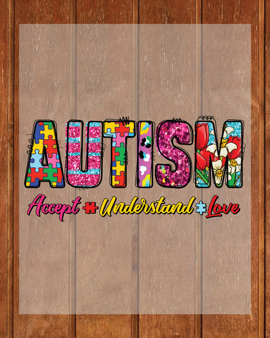 Autism DTF Transfer Ready to Press