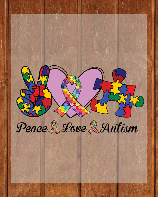 Autism DTF Transfer Ready to Press