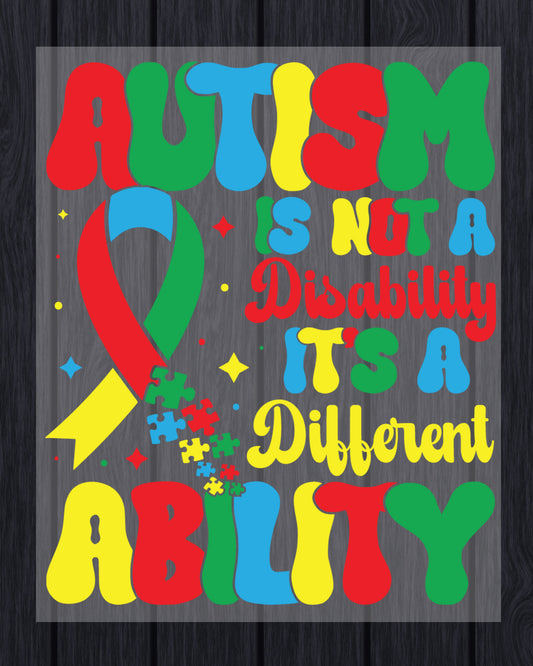 Autism DTF Transfer Ready to Press