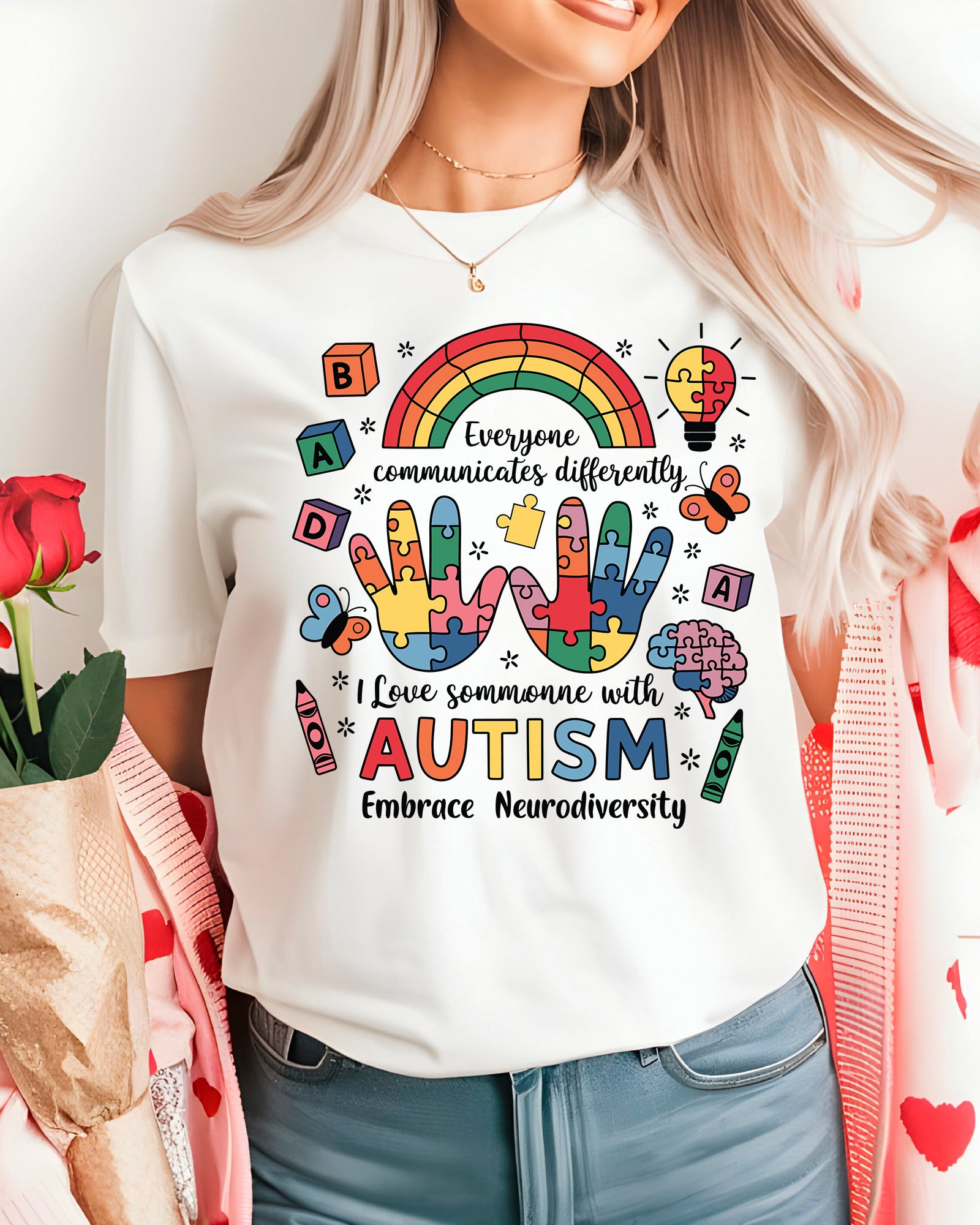 Autism Embrace Neurodiversity Heat Transfer for Shirts