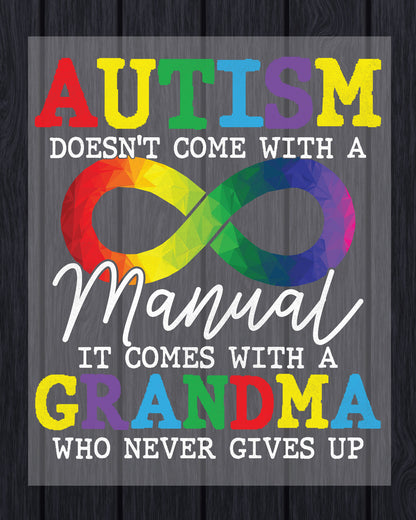 Autism Grandma DTF Transfer