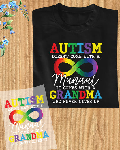 Autism Grandma DTF Transfer