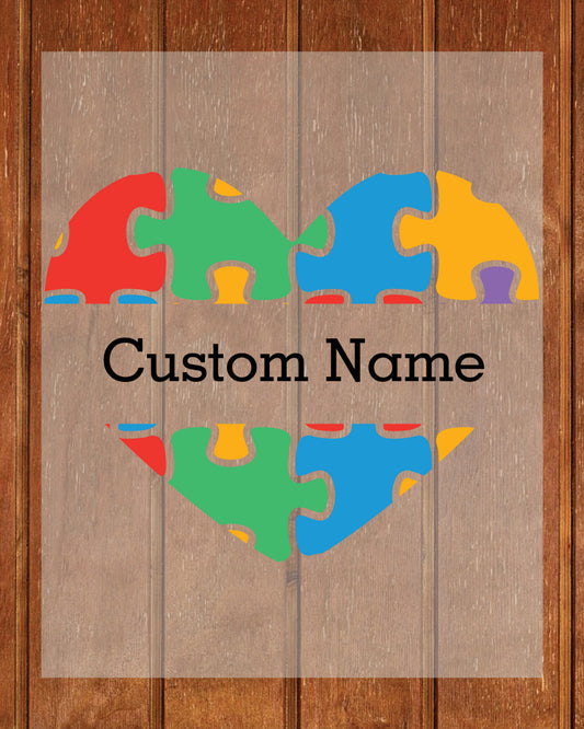Autism Heart Puzzle DTF Transfer
