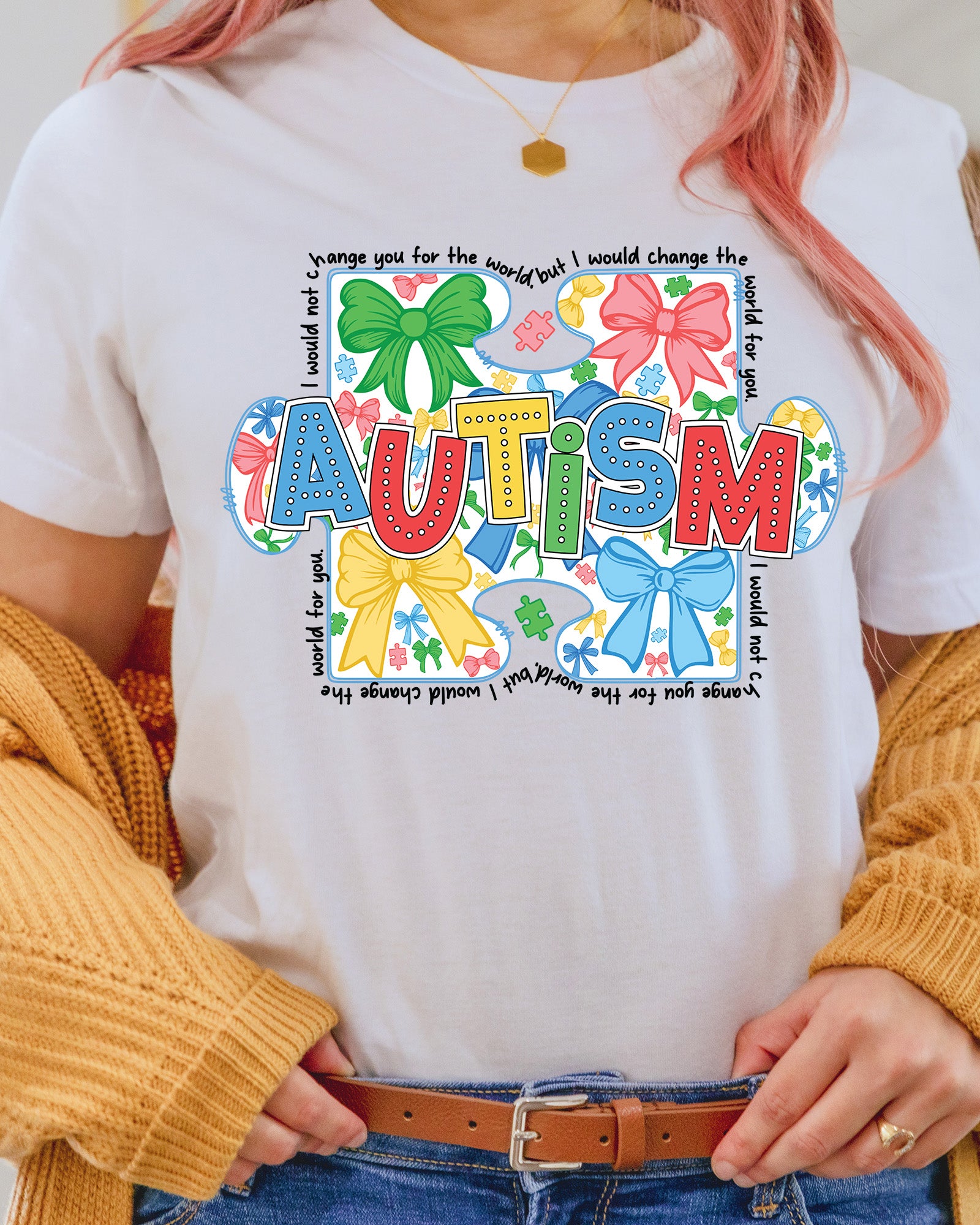 Autism Puzzle Coquette DTF Transfer