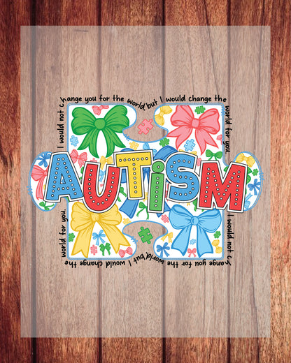 Autism Puzzle Coquette DTF Transfer