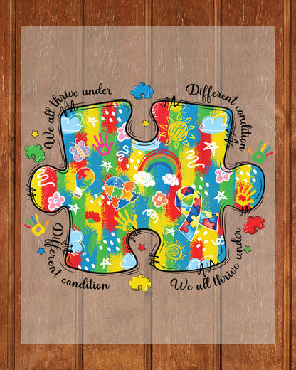Autism Puzzle DTF Transfer