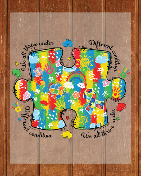 Autism Puzzle DTF Transfer