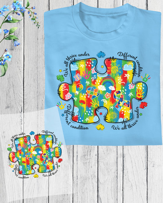 Autism Puzzle DTF Transfer