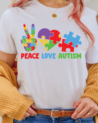 Peace Love Autism DTF Transfer 
