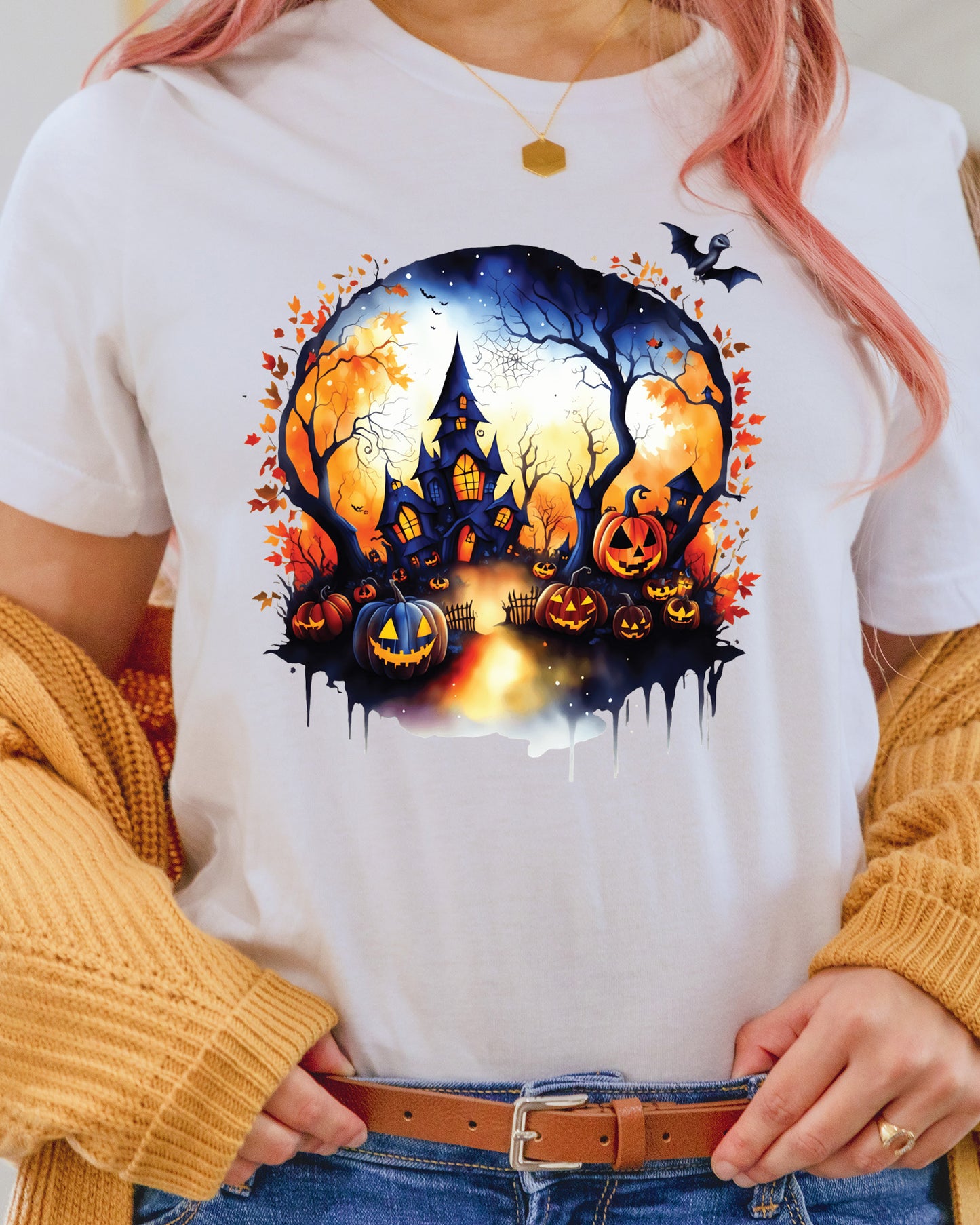 Autumn Pumpkins Castle DTF Transfer