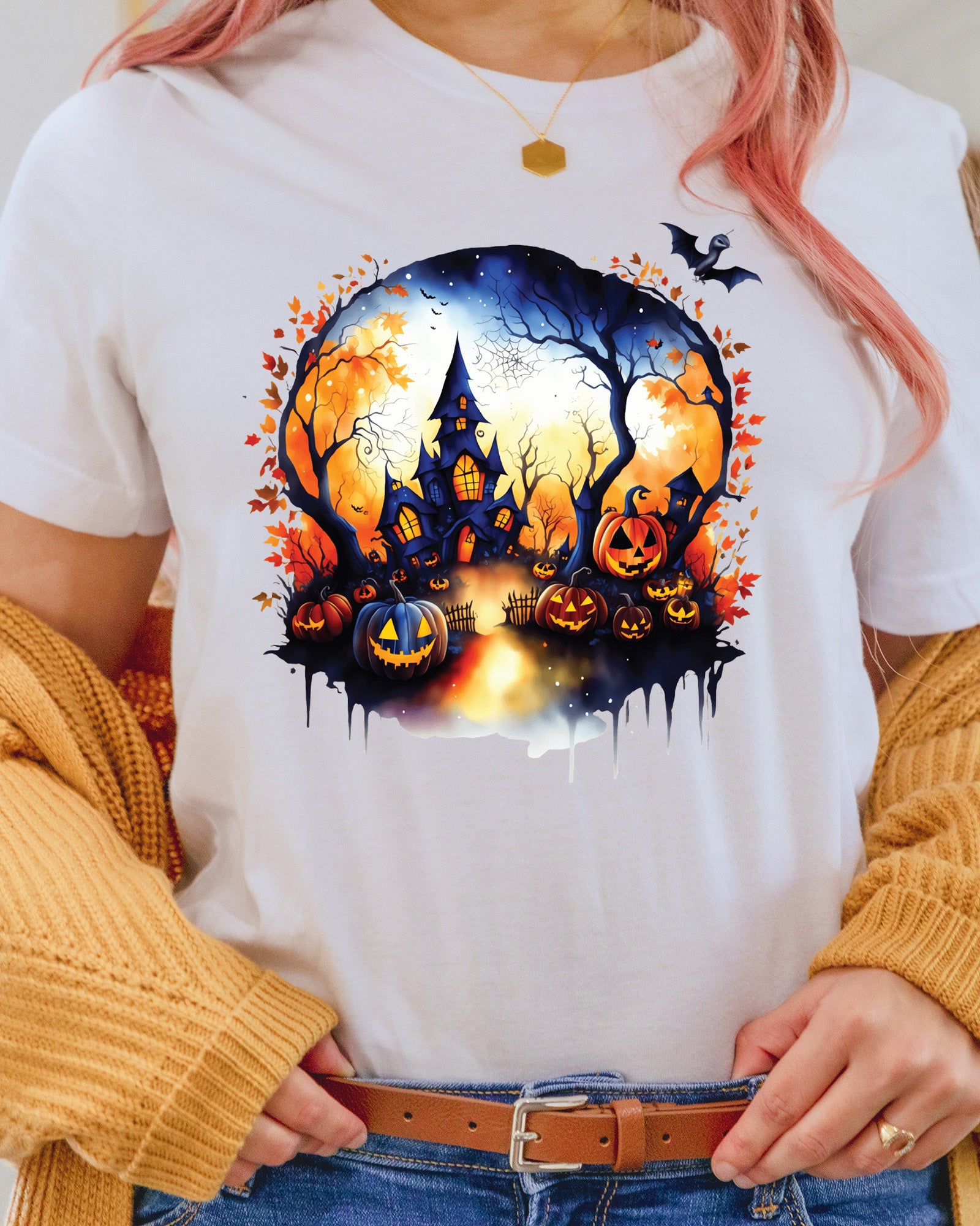Autumn Pumpkins Castle DTF Transfer