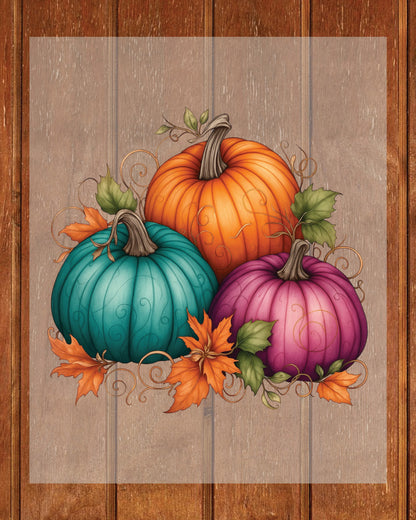 Autumn Pumpkins Castle DTF Transfer