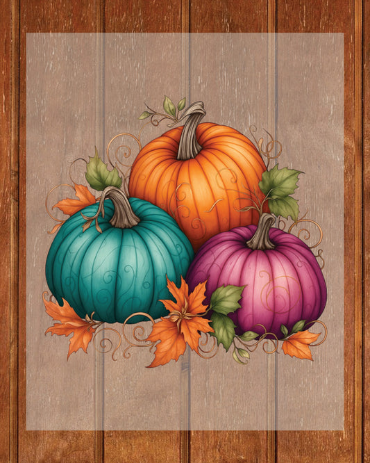 Autumn Pumpkins Castle DTF Transfer