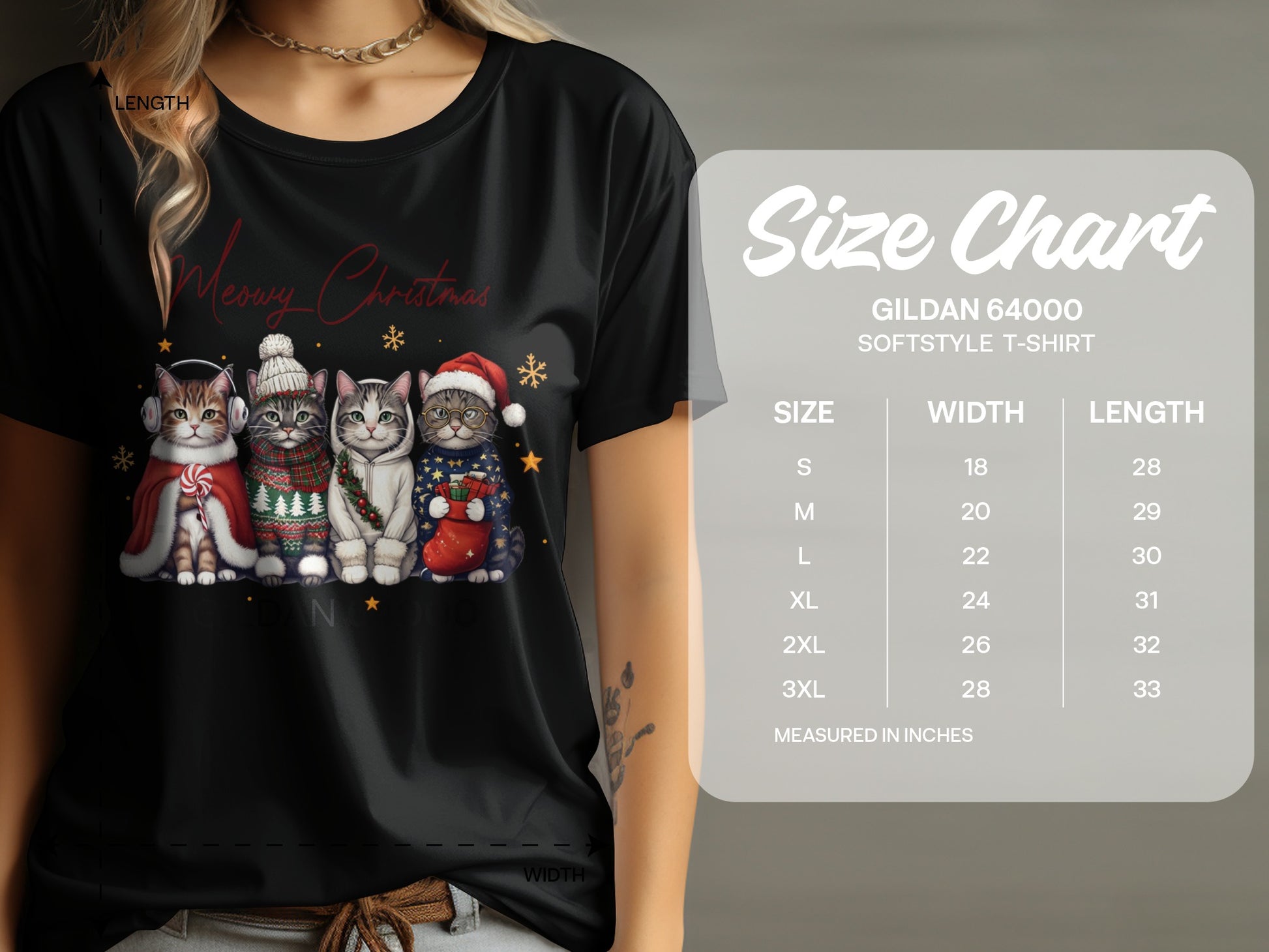 Merry Christmas Cat Lovers Softstyle T-shirt
