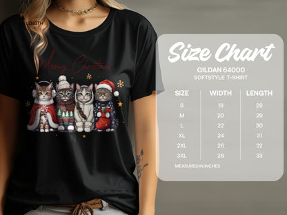 Merry Christmas Cat Lovers Softstyle T-shirt