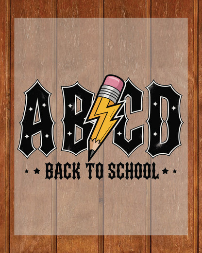 Back to School ABCD DTF Transfer