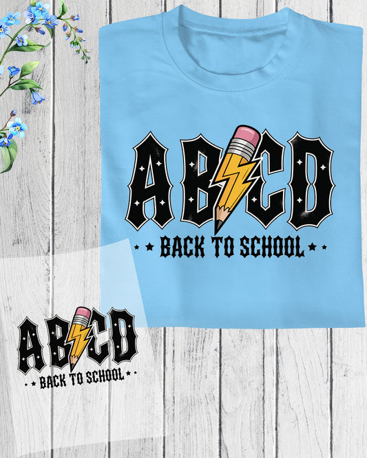 Back to School ABCD DTF Transfer