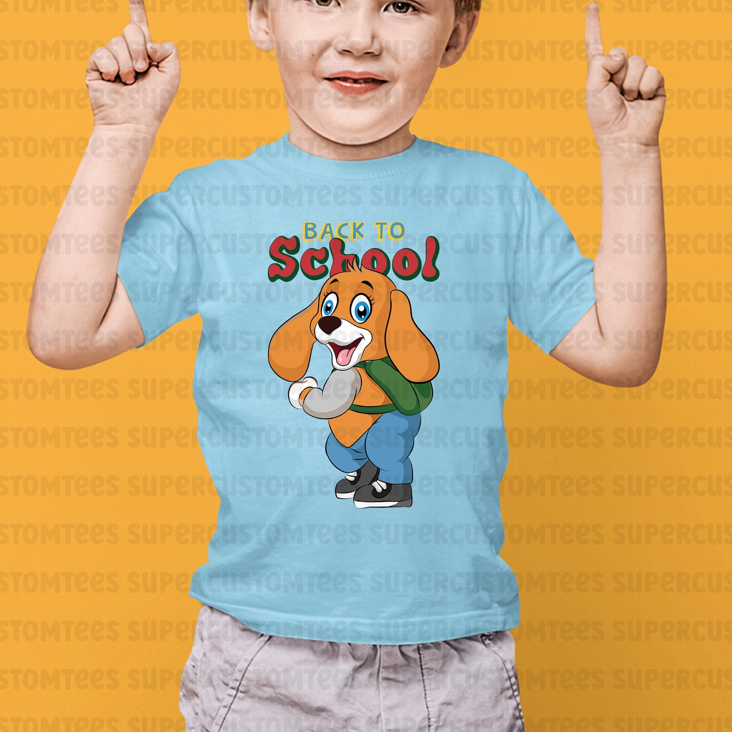 Back to School Cartoon Dog DTF Transfer Ready to Press