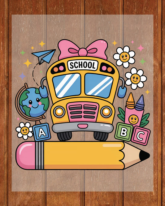 Back to School Custom Name Shirt DTF Transfer