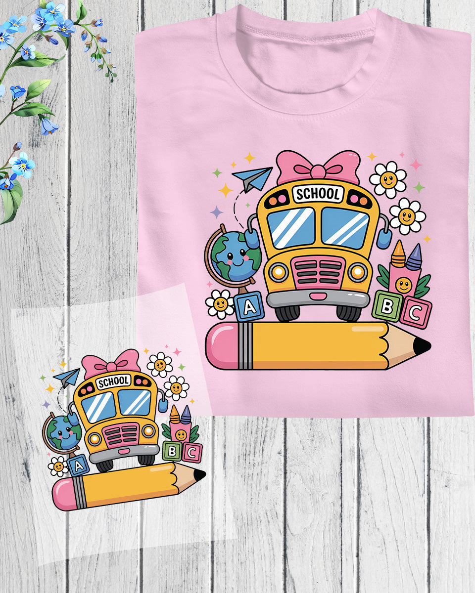 Back to School Custom Name Shirt DTF Transfer