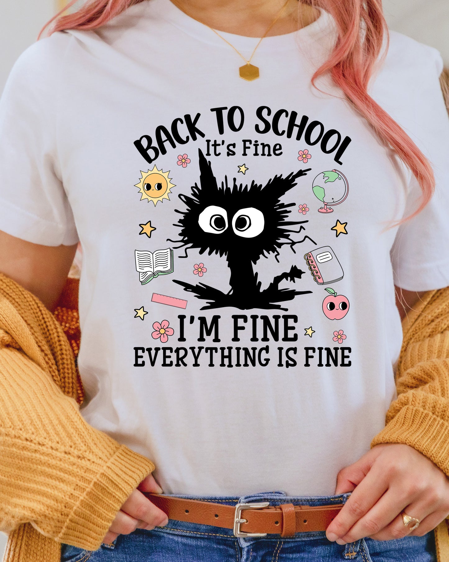 Back to School I’m Fine Funny DTF Transfer

