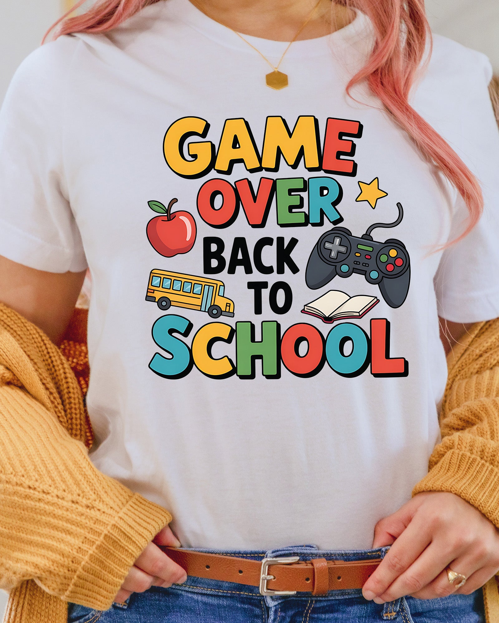 Back to School Teacher Game over DTF Transfer
